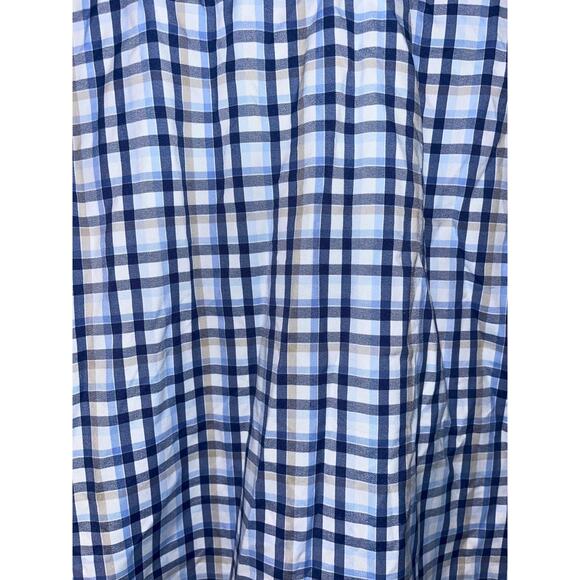 UNTUCKit Sardinia Blue Plaid Button Up Shirt Mens L Slim Fit Nylon Stretch - Picture 6 of 7